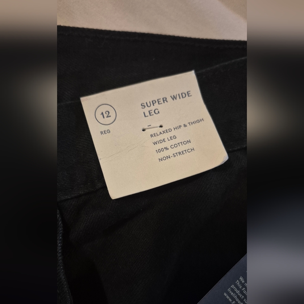 NWT Universal Thread Super Wide Leg Black Jeans - Picture 6 of 14